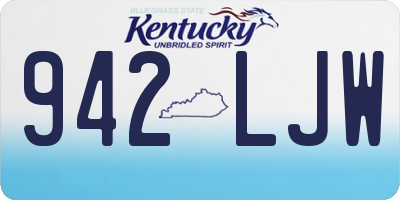 KY license plate 942LJW