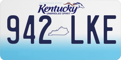 KY license plate 942LKE