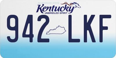 KY license plate 942LKF