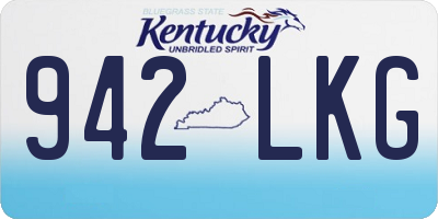 KY license plate 942LKG