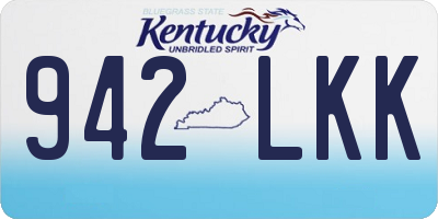 KY license plate 942LKK