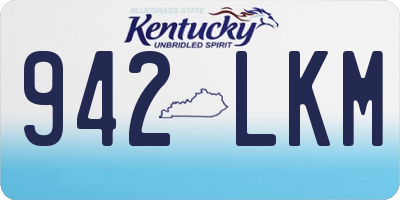 KY license plate 942LKM