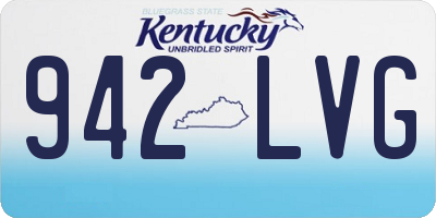 KY license plate 942LVG