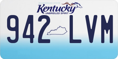 KY license plate 942LVM
