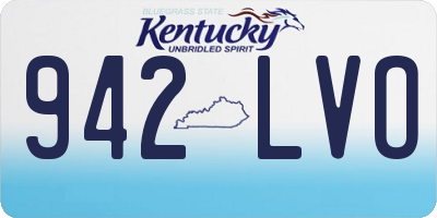 KY license plate 942LVO