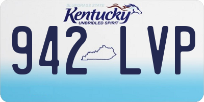 KY license plate 942LVP