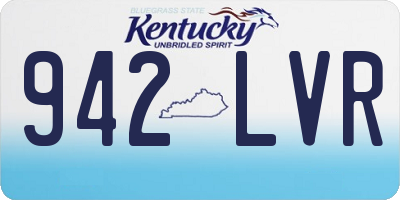 KY license plate 942LVR