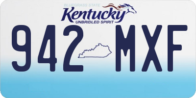 KY license plate 942MXF