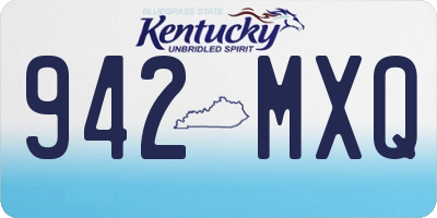 KY license plate 942MXQ
