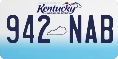 KY license plate 942NAB