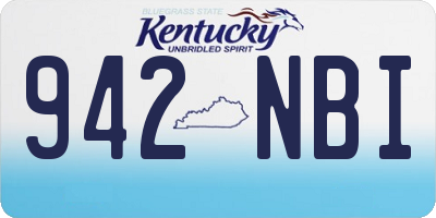 KY license plate 942NBI