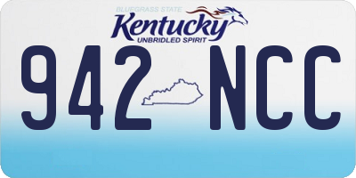 KY license plate 942NCC