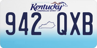 KY license plate 942QXB