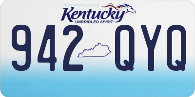 KY license plate 942QYQ