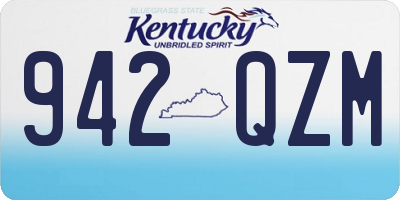 KY license plate 942QZM