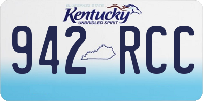 KY license plate 942RCC