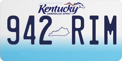 KY license plate 942RIM