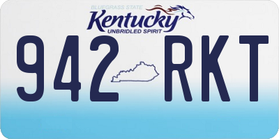 KY license plate 942RKT