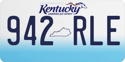 KY license plate 942RLE
