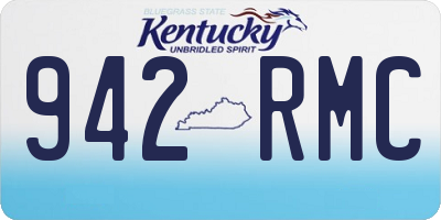 KY license plate 942RMC