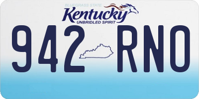 KY license plate 942RNO
