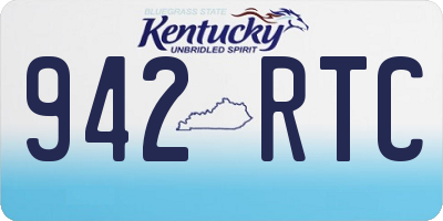 KY license plate 942RTC