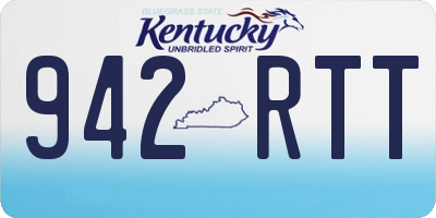 KY license plate 942RTT