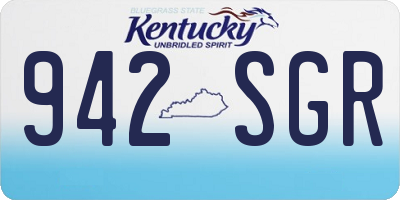KY license plate 942SGR