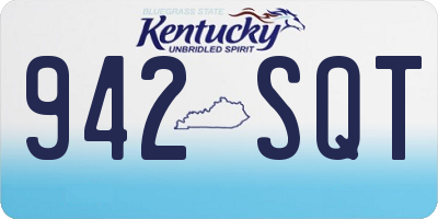 KY license plate 942SQT
