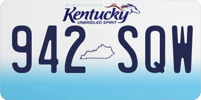 KY license plate 942SQW