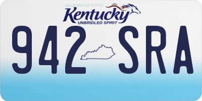 KY license plate 942SRA