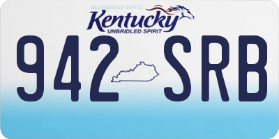 KY license plate 942SRB