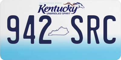 KY license plate 942SRC