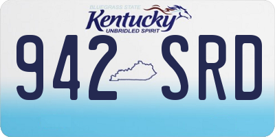 KY license plate 942SRD