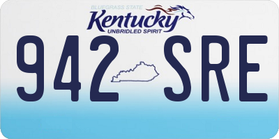 KY license plate 942SRE