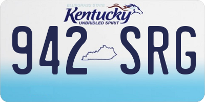KY license plate 942SRG