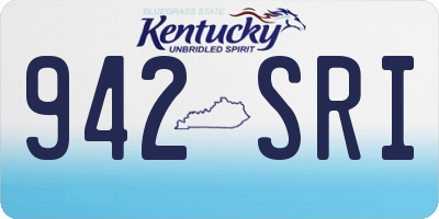 KY license plate 942SRI