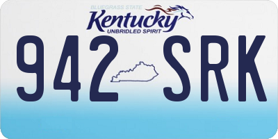 KY license plate 942SRK