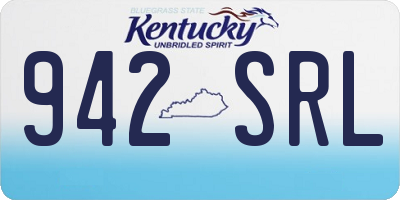 KY license plate 942SRL