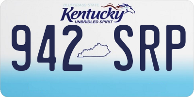 KY license plate 942SRP