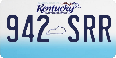 KY license plate 942SRR