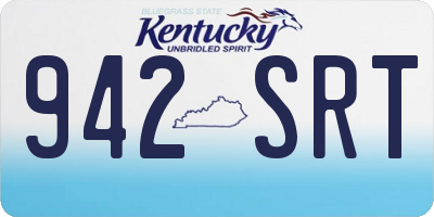 KY license plate 942SRT