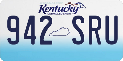 KY license plate 942SRU