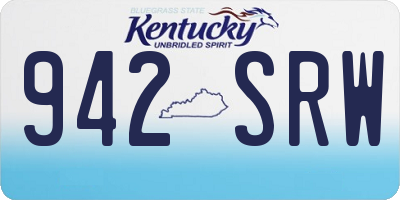 KY license plate 942SRW
