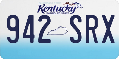 KY license plate 942SRX