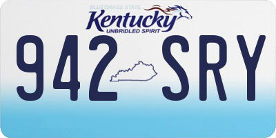 KY license plate 942SRY