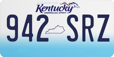 KY license plate 942SRZ