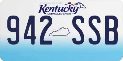 KY license plate 942SSB