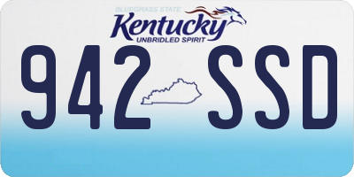 KY license plate 942SSD