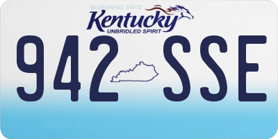 KY license plate 942SSE
